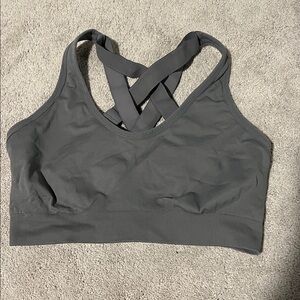 Size medium fittin grey racerback sports bra